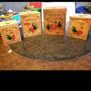 Vintage Kitchen Canisters Food Storage